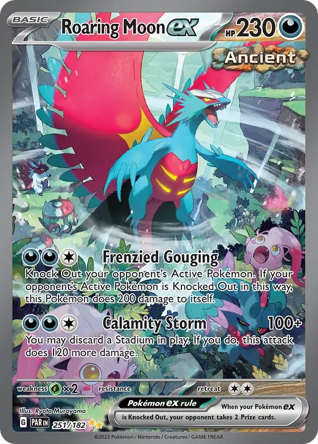 Roaring Moon ex SAR 090/066 SV4K Ancient Roar - Pokemon Card